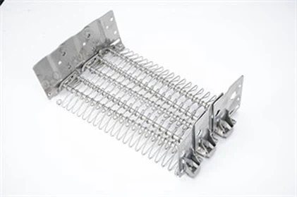 Self-stacking spiral mesh belt Self-stacking spiral mesh belt